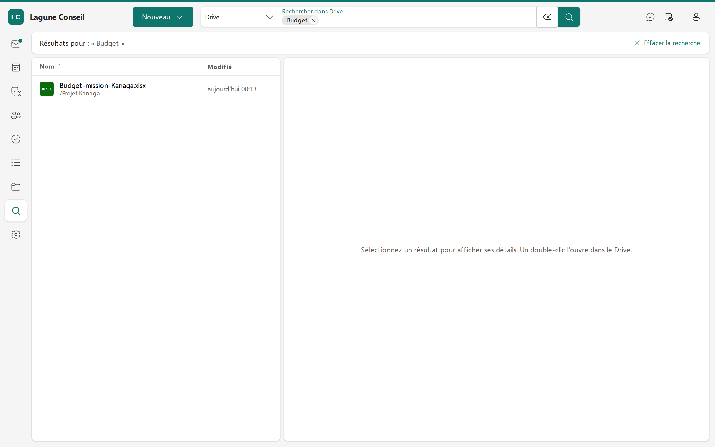 Résultats de recherche dans le Drive